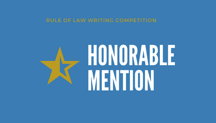 2021 Honorable Mention Winner