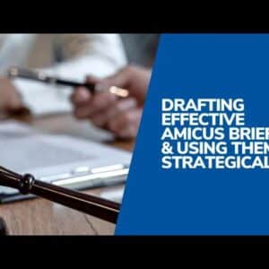 Drafting Effective Amicus Briefs& Using Them Strategically
