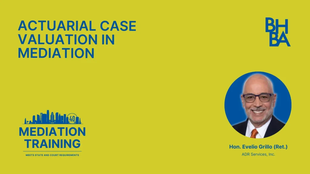 Actuarial Case Valuation in Mediation