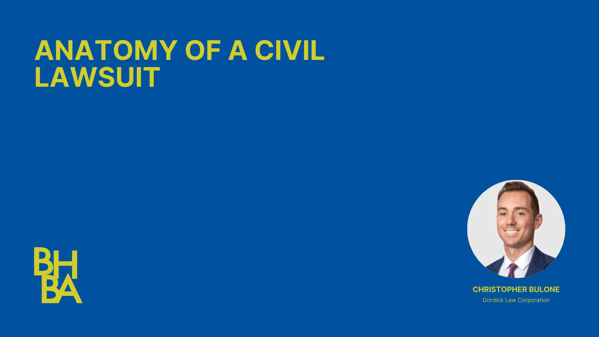 Anatomy of a Civil Lawsuit