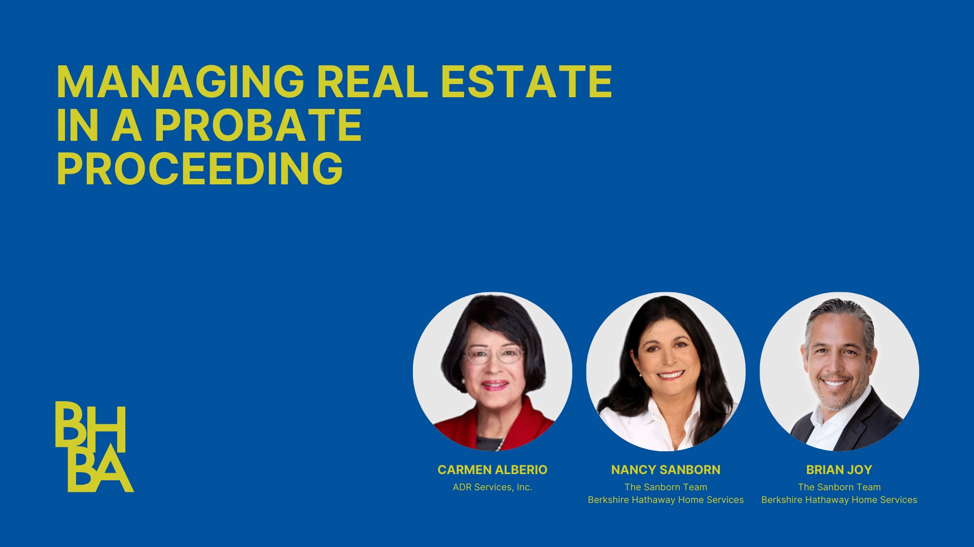 Managing Real Estate in a Probate Proceeding
