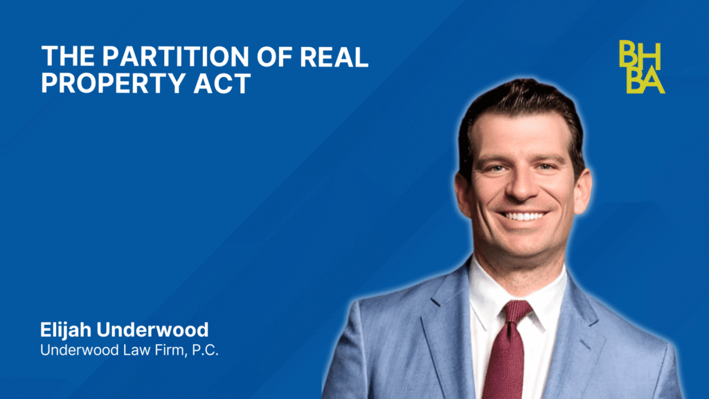 The Partition of Real Property Act