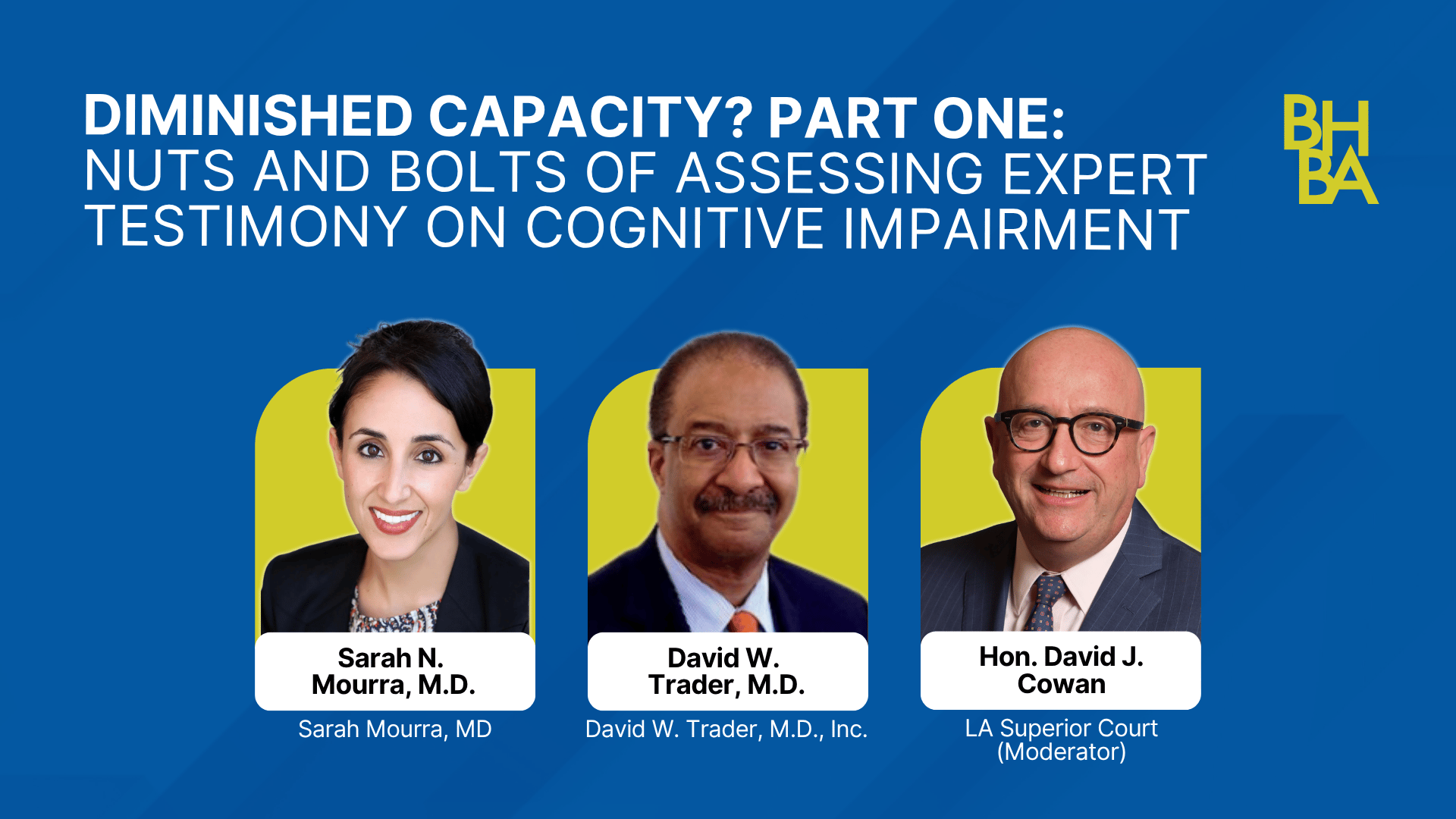 Part 1 - Nuts and Bolts of Assessing Expert Testimony on Cognitive Impairment