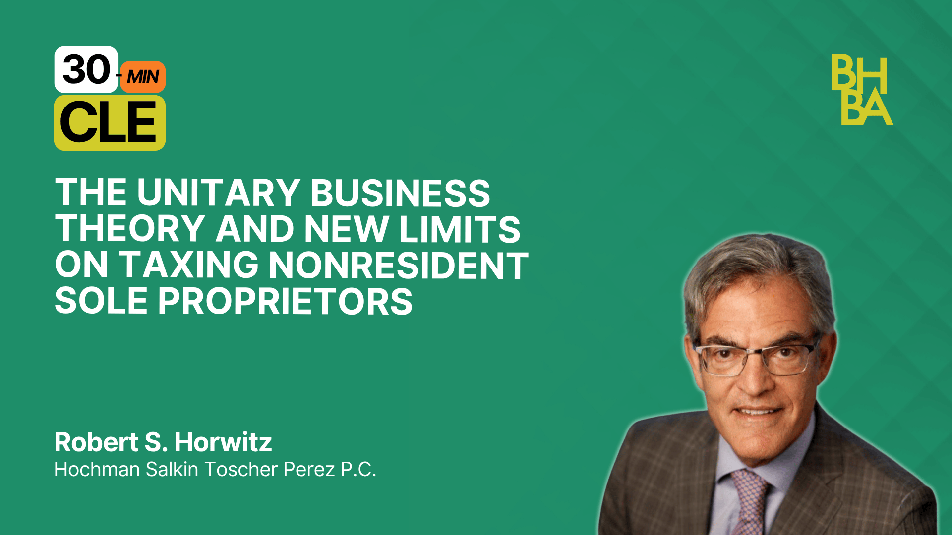 The Unitary Business Theory and New Limits on Taxing Nonresident Sole Proprietor